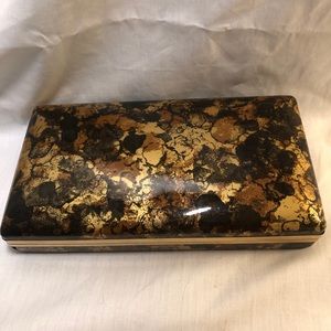 Vintage Mele Tortoise Shell Jewelry Travel Case.